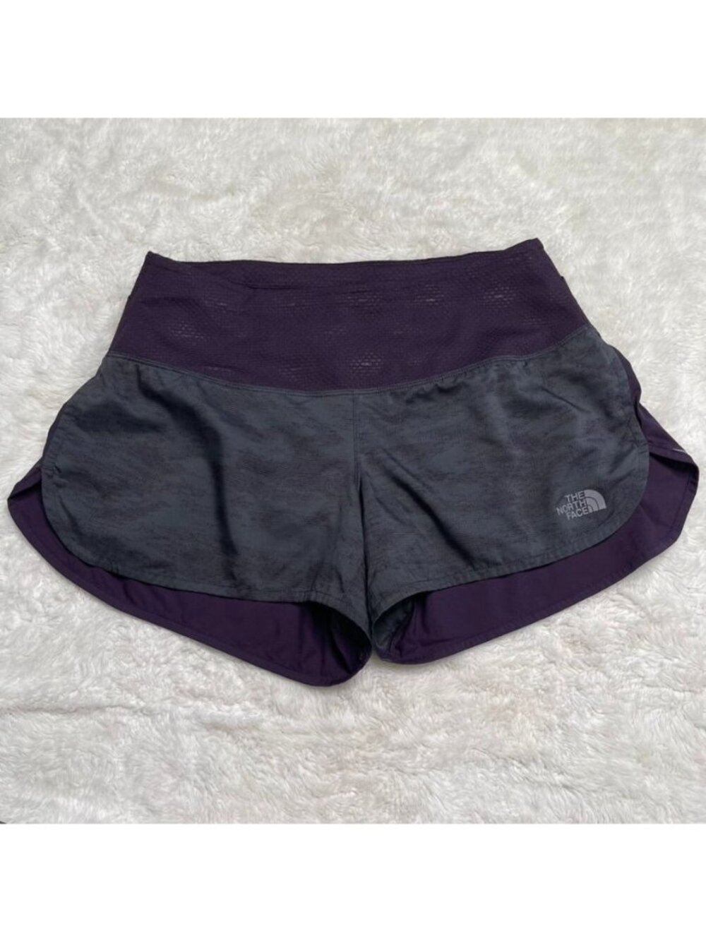 The North Face Flight Series Running Shorts Womens Small Purple Gray 3.5 Inseam